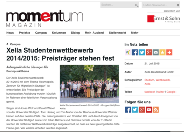 Screenshot der Website