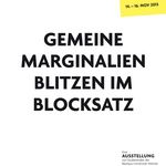 Plakat zur Ausstellung »WORTSCHATZ – Typografische Inszenierung«
