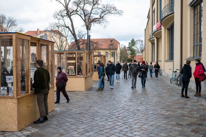 Foto vom Bauhaus Weihnachtsmarkt 2019.