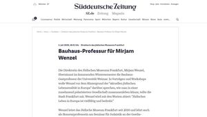 Screenshot der Website 
