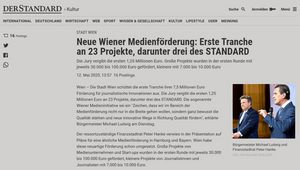 Screenshot der Website 