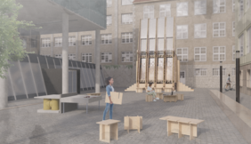 So wird es einmal aussehen: Visualisierung des Bauhaus Energy Hubs. Quelle: Professur Bauphysik So wird es einmal aussehen: Visualisierung des Bauhaus Energy Hubs. Quelle: Professur Bauphysik