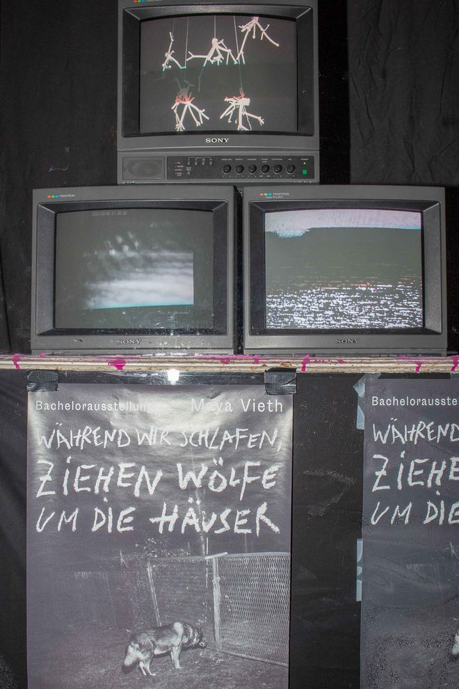 Installationsansicht mit Fotografien