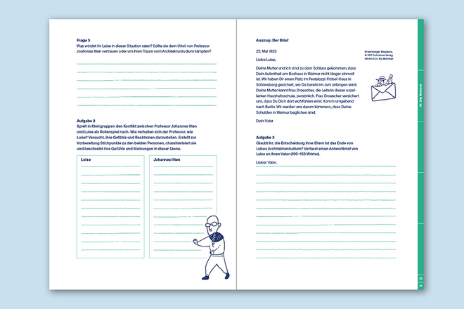 Texte und Aufgaben: Tom Wirkus, Simone Schwark, Layout und Satz: Lena Haubner, Illustrationen: Hannes Naumann Doppelseite des Arbeitsheftes