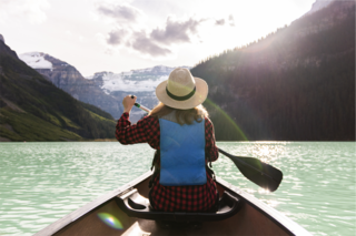Canoe in a nice scenery