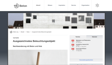Screenshot der Website