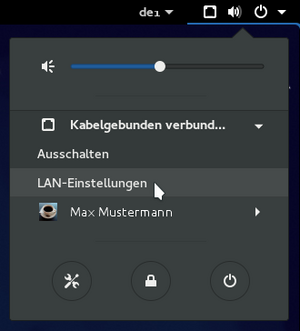 …and click on »LAN settings« there.