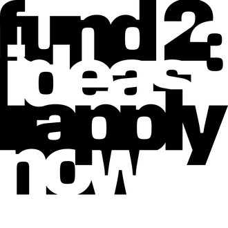 Typo in schwarz-weiß: fund 23:ideas apply now