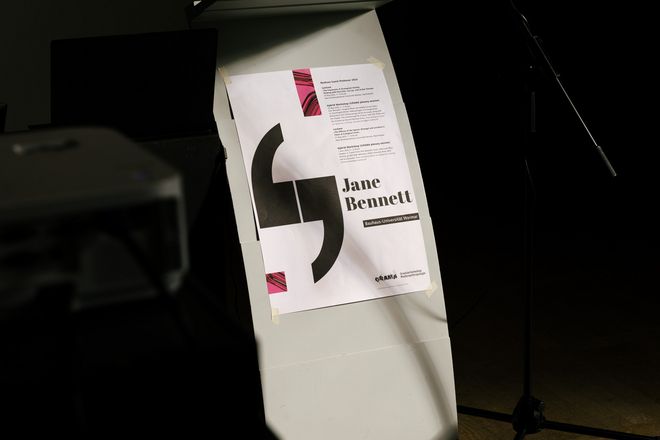 Antrittsvorlesung mit Prof. Jane Bennett im Oberlichtsaal der Bauhaus-Universität Weimar am 24. Mai 2023 (Foto: Bauhaus-Universität Weimar/ Dominique Wollniok)