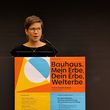 Professorin Daniela Spiegel hielt einen Festvortrag zum Thema »Bauhaus. Mein Erbe, Dein Erbe, Welterbe«. Bauhaus-Universität Weimar, Foto: Dana Höftmann Professorin Daniela Spiegel hielt einen Festvortrag zum Thema »Bauhaus. Mein Erbe, Dein Erbe, Welterbe«. Bauhaus-Universität Weimar, Foto: Dana Höftmann