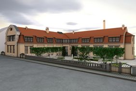 virtuelle Simulation des Jugenstilgartens vorm Kunstschulensemble