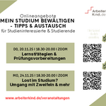 Veranstaltungsflyer mit QR-Code zur Anmeldung (Angebot für Studierende)