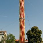 Das Aufwindkraftwerk präsentierte sich im Sommer auf dem Campus der Bauhaus-Universität Weimar (Tobias Adam, Fakultät Architektur)