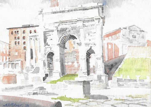 Triumphbogen des Septimus Severus im Forum Romanum