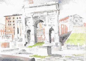 Triumphbogen des Septimus Severus im Forum Romanum Triumphbogen des Septimus Severus im Forum Romanum
