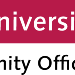 The type-logo shows the words »Bauhaus-Universität Weimar« in white letters on a dark-red background, and underneath the words »Equal Opportunity Office« in black letters on a white background.