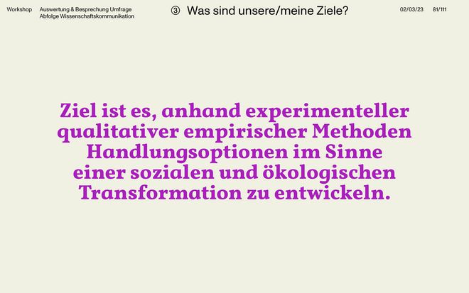 Auszug aus Folien der Präsentation Wissenschaftskommunikation & Erscheinungsbild [Workshop] von Enno Pötschke.