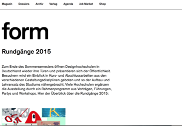 Screenshot der Website