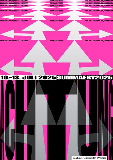 Plakat mit Schriftzug »Achtung« der summaery 2025