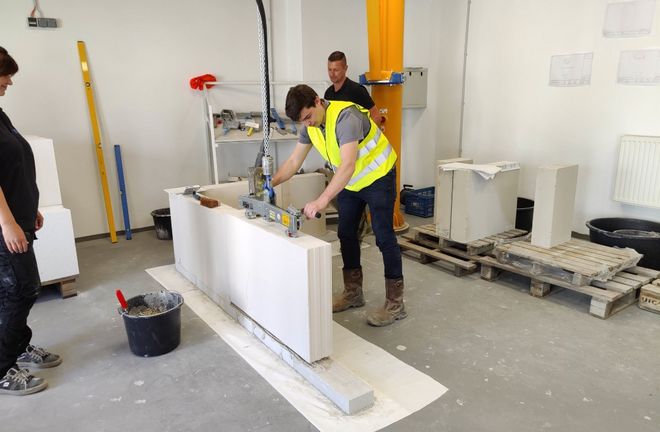 Hands-on-Erfahrung in Kalksandsteinwerk