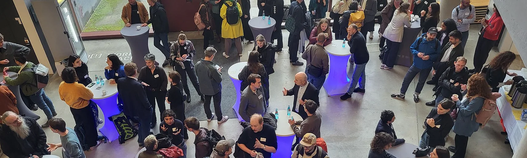 People at the reception for the IfEU Annual Conference 2026 at the University Library