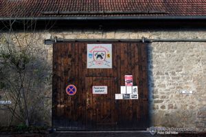 Entrance gate of the volunteer fire brigade in Tiefurt