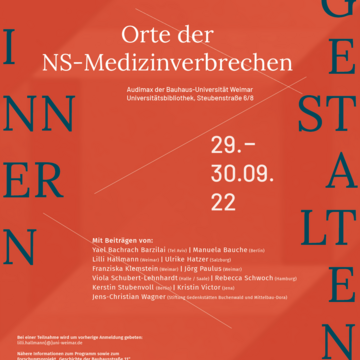 Event poster for the conference »Erinnern gestalten. Orte der NS-Medizinverbrechen«
