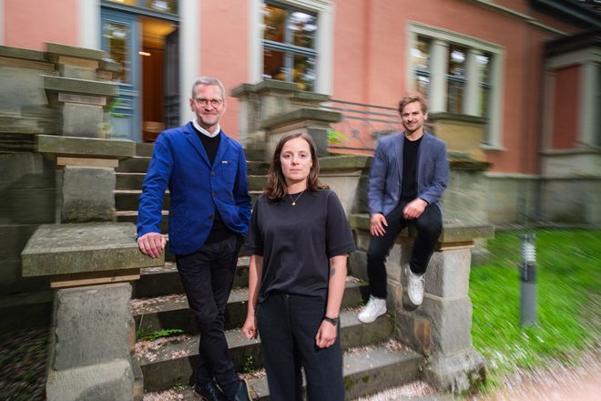 Porträt von Markus Seifert, Maxi-Josephine Rauch und Jürgen Rösch (v.l.n.r.) vom Projekt »Digitale Umwelten«