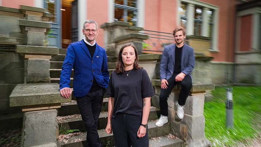Porträt von Markus Seifert, Maxi-Josephine Rauch und Jürgen Rösch (v.l.n.r.) vom Projekt »Digitale Umwelten«