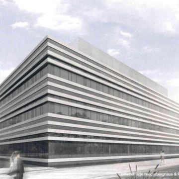 Visualisierung des neuen Laborgebäudes in der Coudaystraße 13D. Urheber: agn Niederberghaus & Partner GmbH, Halle