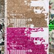 Plakat der Reihe »Bauhaus Master Lectures« mit typografischen und grafischen Elementen in Braun und Magenta. Verschachtelte Schriftformen überlagern sich und bilden eine abstrakte, experimentelle Komposition.
