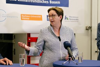 Klara Geywitz, Bundesministerin für Wohnen, Stadtentwicklung und Bauwesen (Foto: Dominique Wollniok)