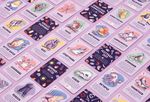 Detail view of playing cards from »ARTGERECHT« by Anna Buhler: the cards show illustrated animals, events and action fields from the board game about speciesism.