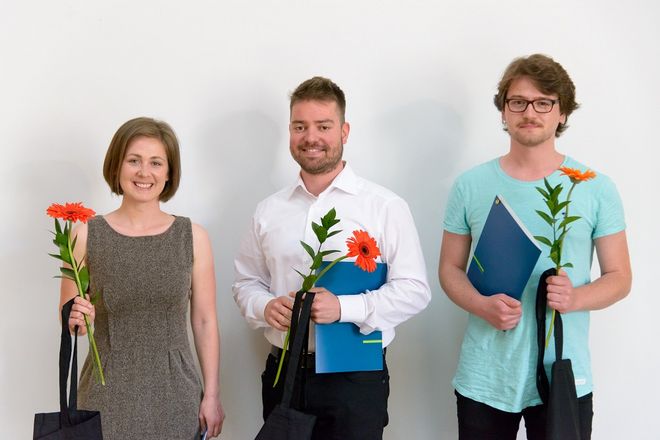 Stipendiaten aus der 2. Runde 2016: Vanessa Brazeau, Paul Böttcher und Michael Romstöck