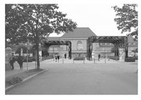 Visualisierung des Entwurfs von Maria Nulle als Pavillon vor dem Weimarer Hauptbahnhof (Bauhaus-Universität Weimar, Quelle: Maria Nulle)