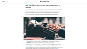 Screenshot der Website 