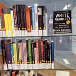 Photo of the glass display case in the university library
