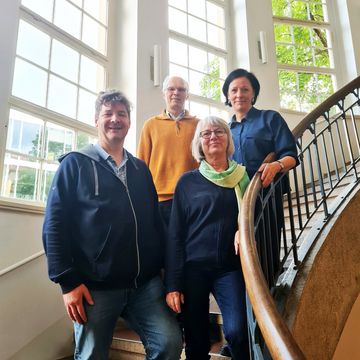 Thomas Apel, Hans-Joachim Bargstädt, Christiane Wolf und Katrin Richter gehören dem neuen Vorstand des Freundeskreises der Bauhaus-Universität Weimar e.V. an (v.l.n.r.), Foto: Marion Hensel