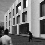 Perspektive der Seitenfront (Bauhaus-Universität Weimar, Johann Simons und Martin Pasztori)