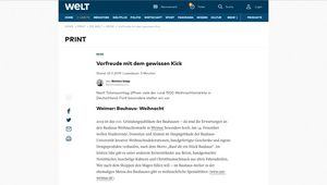 Screenshot der Website