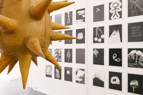 Die Diplomarbeit »Die Gewalt im Stillen« wurde von Jana Gunstheimer, Professorin für »Expermimentelle Malerei und Zeichnung«, betreut. Foto: Dominique Wollniok Foto der Arbeit in der Ausstellung