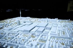 Architekturmodell einer Automobilfertigung