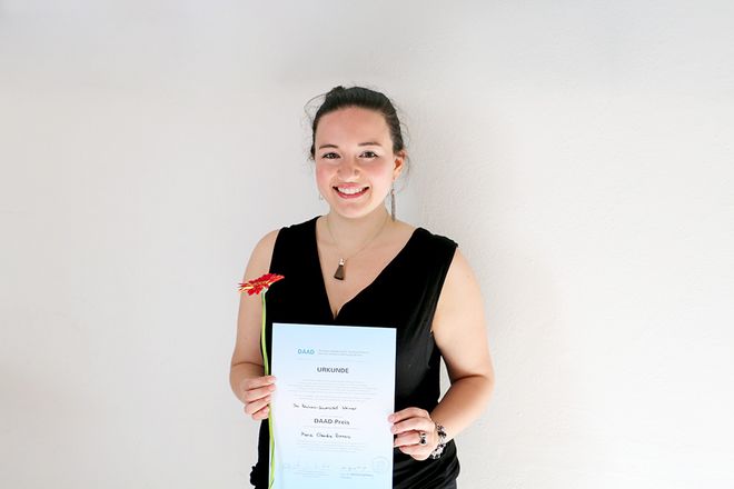 Maria Claudia Borrero aus Kolumbien ist Preisträgerin des DAAD-Preis 2017. 