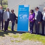 Teilnehmer (v.l.n.r.): Karin Plötner, PolyCare, S.E. Botschafter Andreas Guibeb, Dr. Stefan Blechschmidt – Teamleiter – LEG Thüringen, Gunther Plötner, Polycare, Yvonne Kaukuetu, Elizabeth Kameeta, Minister Dr. Zephania Kameeta, Alexander Gypser, B