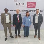 Prof. Hans-Joachim Bargstädt (zweiter von links), Jun.-Prof. Anastasia Athanasiou und Prof. Jürgen Melzner (v.ln.r.) hielten Vorträge auf der Konferenz in Addis Abeba. Foto: Professur Baubetrieb und Bauverfahren. 