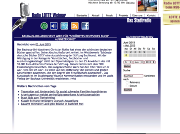 Screenshot der Website