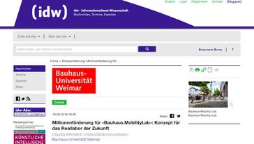 Screenshot der Seite