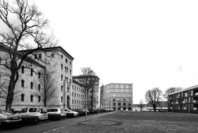 Perspektive. Neubau Studentisches Wohnen am Horn. Entwurfsverfasser: Max Wasserkampf/Thomas Wasserkampf Perspektive. Neubau Studentisches Wohnen am Horn. Entwurfsverfasser: Max Wasserkampf/Thomas Wasserkampf