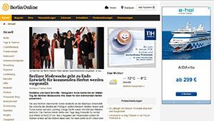 Screenshot der Website