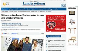 Screenshot der Website